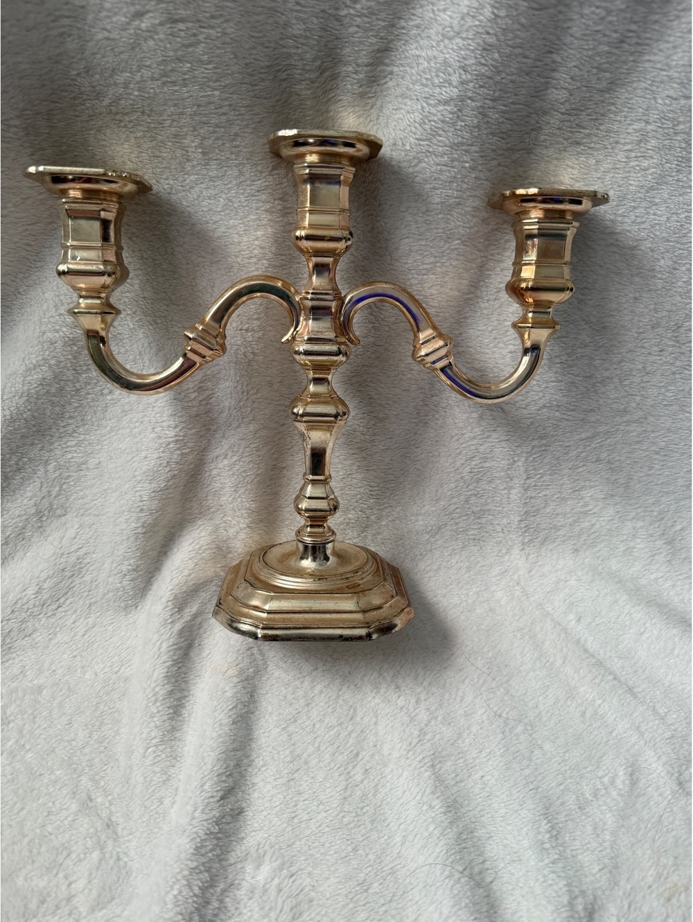 Vintage West Germany Silverplate 3 Arm Candelabra
